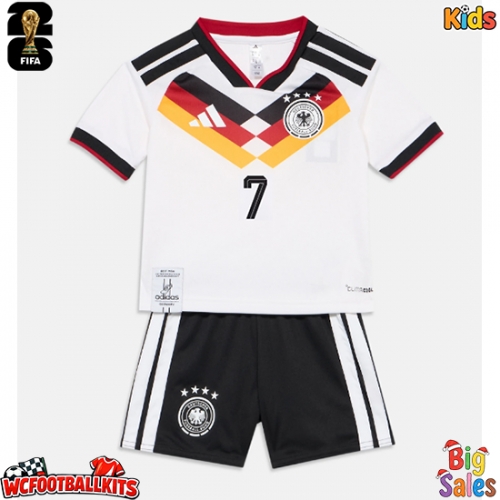 Germany Kai Havertz #7 Replica Home Stadium Kit for Kids World Cup 2026 Short Sleeve (+ pants)